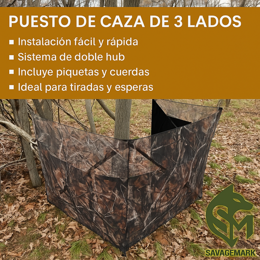 Puesto de Caza Camuflaje Plegable 3 Lados – Rápido Montaje, Envío Gratis