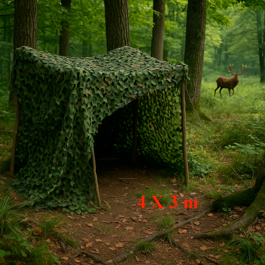 Red de camuflaje 3×4 m – cobertura amplia para caza, ocultación y naturaleza