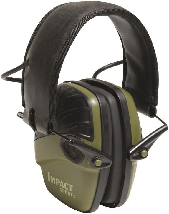 Cascos electrónicos plegables con diadema ajustable para caza y tiro