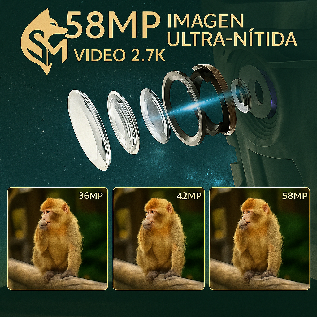 Cámara de Caza 4K – Fototrampeo HD Nocturna con Sensor 130° y 84MP