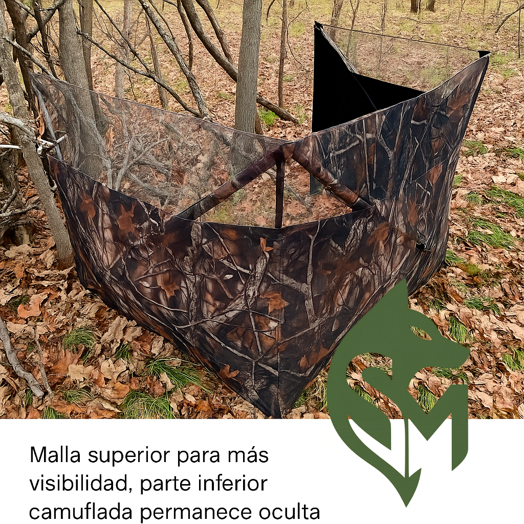 Puesto de Caza Camuflaje Plegable 3 Lados – Rápido Montaje, Envío Gratis